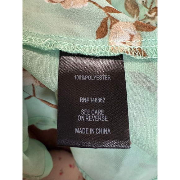 Women's TORRID Mint Green Floral Tunic Top Plus Size 2X - Picture 8 of 12